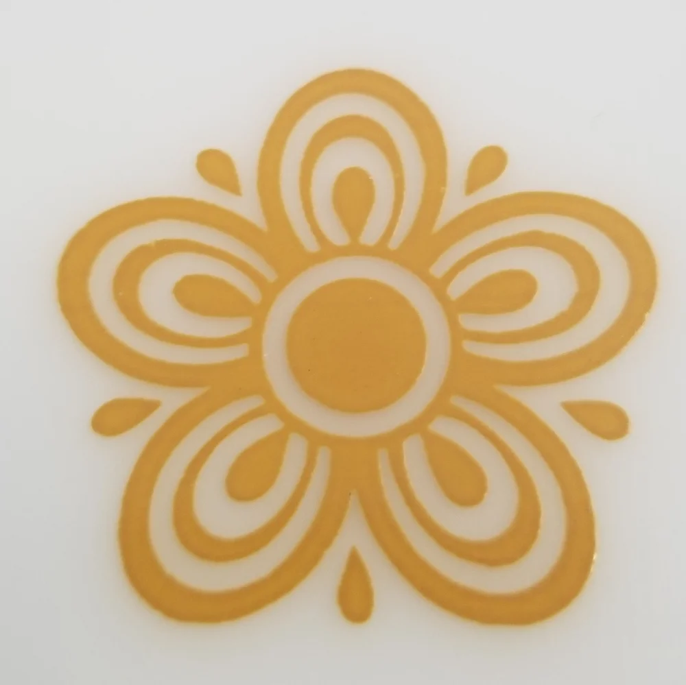 VINTAGE PYREX WHITE WITH BUTTERFLY GOLD DESIGN #501-B
